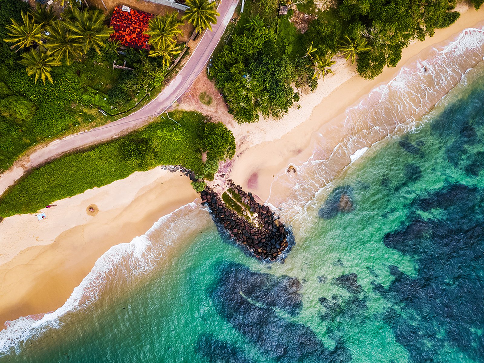 South coast beach from above